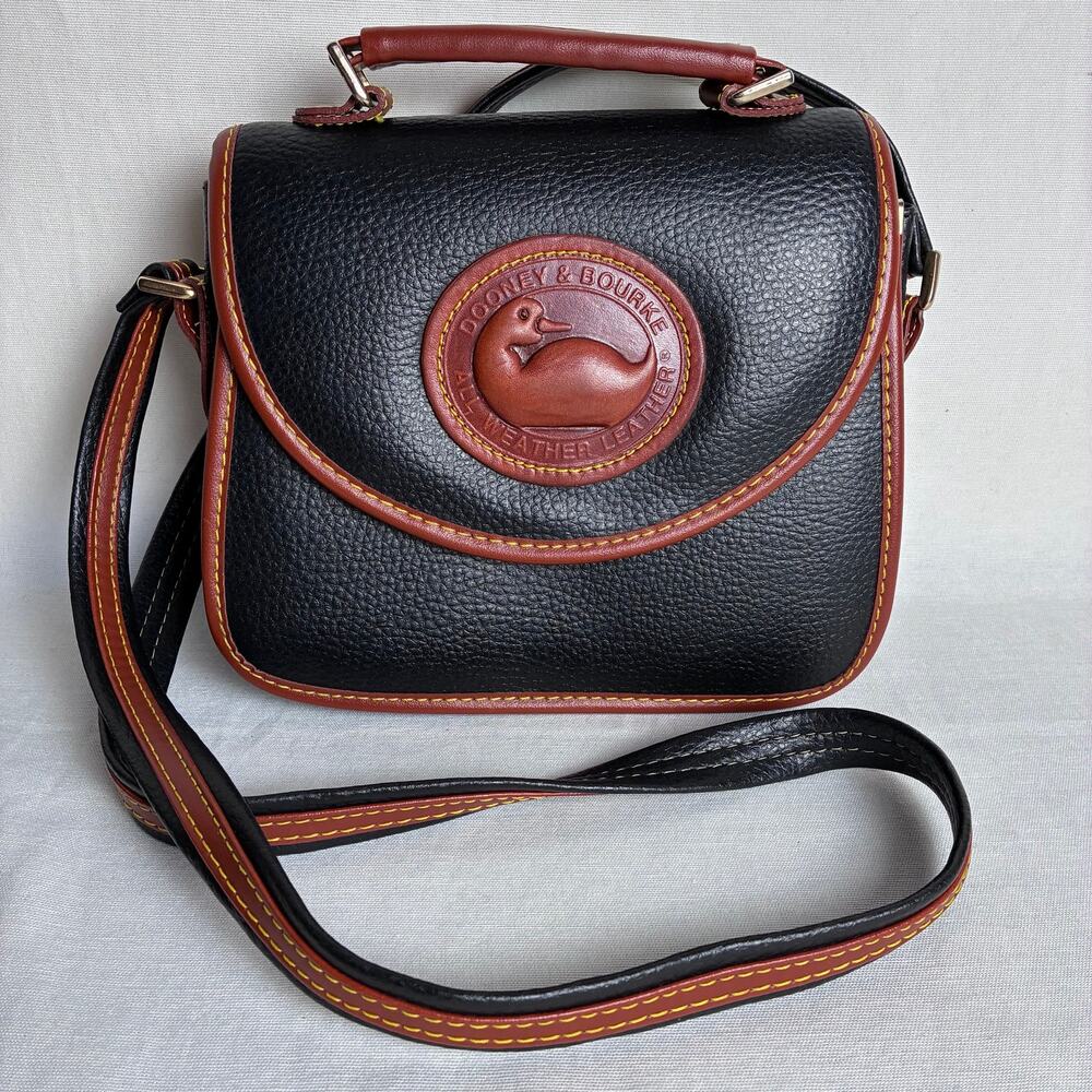Vintage Dooney Bourke AWL Surrey Crossbody Top Handle Bag Equestrian Quiet Lux
